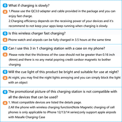 Charging Station,Wirelss Charger,Magnetic Charging Station Compatible with Iphone 17 16 15 14 13 12 11 Pro Max XS Xr,For Iwatch Series 9 8 7 6 5 4 3 2 Se,For Airpods 3 2 Pro